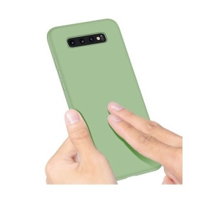 Husa protectie Flippy compatibila cu Samsung Galaxy S10 E Liquid Silicone Case Verde inchis - Img 1