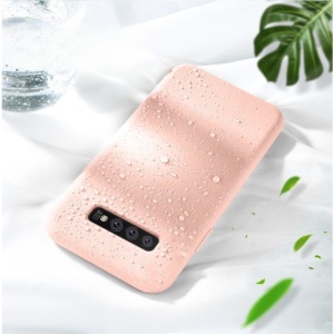 Husa protectie Flippy compatibila cu Samsung Galaxy S10 Liquid Silicone Case Roz - Img 2