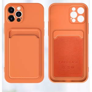 Husa protectie Flippy cu suport card compatibila cu Apple iPhone 12 Pro Max Portocaliu - Img 7