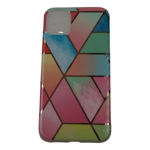 Husa protectie pentru Huawei P Smart Z Soft IMD TPU Marble Geometric Roz - Img 3