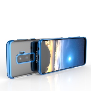 Husa Samsung Galaxy S9 Plus Transparent cu Margini Albastre - Img 3