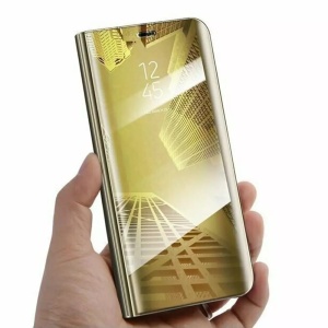 Husa Tip Carte, Flippy, Compatibila cu Huawei Mate 10 Lite, Flip Cover Oglinda, Auriu - Img 1
