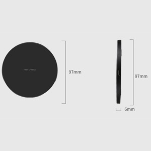Incarcator Wireless Flippy, Fast Charge, 15W, Ultra Slim, compatibil cu iPhone, cablu inclus, Rotund, Negru - Img 3