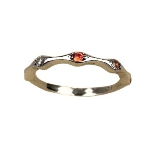 Inel Argint 925, Molecula cu Zirconii Colorate M53 - Img 3