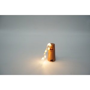 Instalatie Craciun, 1 metru, 10 LED-uri, alb cald,cu baterii,fir cupru, liniar, interior/exterior, Flippy - Img 2