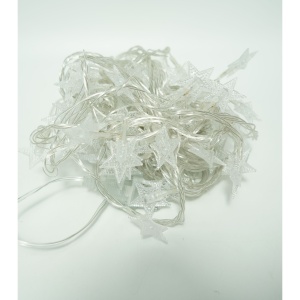 Instalatie Craciun, 10 M, 100 de LED-uri, alb-cald, model cu stelute, liniara, cu baterie, interior/exterior, Flippy - Img 6