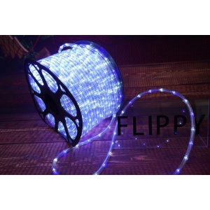 Instalatie Craciun, 16 m, 384 Led-uri, Furtun Luminos, Alb rece/ Albastru, Transformator, 8 jocuri de lumini, Sectionabila, 220 V, Flippy - Img 9