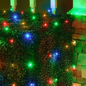Instalatie Craciun, 70 m, 700 Led-uri ,Liniara, Rosu/Albastru/Rosu/Verde, Flash, Transformator, Interconectabila, Prelungitor 3 m inclus, Fir Verde, Flippy - Img 5