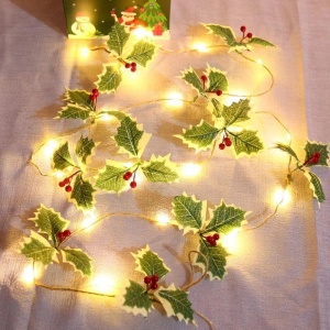 Instalatie Craciun cu baterii, 2 metri, 20 LED-uri tip fructe rosii, Alb Cald, Flippy - Img 4
