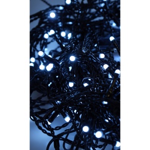 Instalatie Craciun Profesionala de Exterior IP65, 60 m, 1440 Led-uri Mari ,Franjuri, Alb rece, Flash, Alimentator, Interconectabila, Prelungitor 6.5 m inclus, Fir Negru Cauciucat, 220v, Flippy - Img 4
