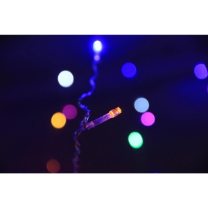 Instalatie Craciun, Tip Perdea IP44, 3m x 1m, 100 Led-uri, Multicolor, USB si telecomanda cu 8 functii, Flippy - Img 4