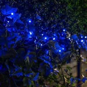 Instalatie de Craciun liniara Yoto, 17 m, din care 1 m cablu priza 220V, 200 LED, 8 jocuri de lumini, controler, fir negru, albastru - Img 8