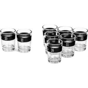 Joc de Baut Ruleta cu Pahare de Shot Flippy, 30 cm, Rosu/Negru - Img 4