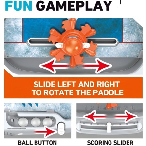 Joc de Masa Interactiv Ice Hockey pentru Copii, Flippy, 4 Mingi, Tabela Scor, 40.7x27x14.5 cm, Multicolor - Img 4