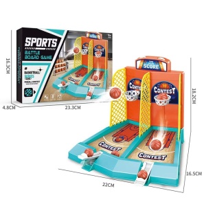 Joc de Masa Mini Baschet Interactiv pentru Copii, Flippy, pentru 2 Jucatori, 6 Mingi Incluse, 22x16.5x18.2 cm, Multicolor - Img 4