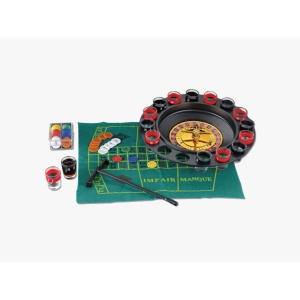 Joc de Ruleta Flippy, cu Pahare de Shot si Plansa de Joc Blackjack, 31 cm, Multicolor - Img 7