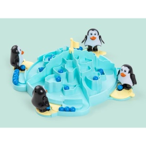Joc Interactiv pentru Copii, Flippy, Batalia Pinguinilor, 3 ani+, Tabla de Joc, Figurine Pinguini, Mingi, Multicolor - Img 6