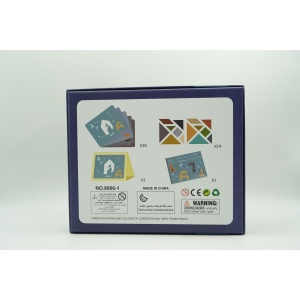 Joc Magnetic Tangram, tabla si forme diverse magnetice, 34 de piese, pentru copii, +3 ani, multicolor - Img 7