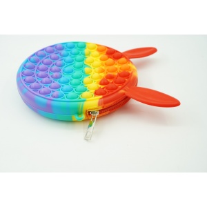 Jucarie antistres din silicon, Pop it Now and Flip It, Flippy, Geanta, Model 3, Multicolor - Img 2