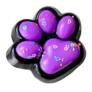 Jucarie Antistres Squishy, Flippy, cu Revenire Lenta, Model Labuta de Pisica, 6.8x6.2 cm, 55g, Ambalaj Transparent, Mov - Img 1