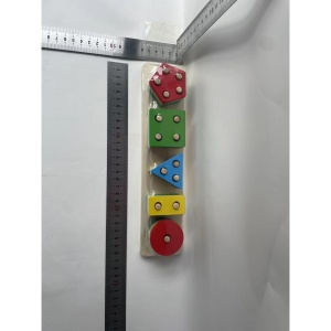 Jucarie Educativa Flippy, Tip Montessori, din Lemn, + 36 Luni, Forme Geometrice, 20 Piese, 6 x 26.5 cm, Multicolor - Img 13
