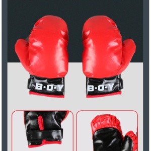 Jucarie Interactiva, Flippy, Model Sfera de Box cu Suport, Manusi Incluse, Inaltime Reglabila, +3 Ani, 120 x 20 x 23.5 cm, Rosu/ Negru - Img 7