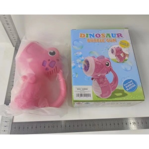 Jucarie Interactiva pentru Baloane de Sapun, Flippy, Sunete si Lumini, Model Dinozaur, cu 8 Orificii, 15 x 8.5 x 18.5, Roz - Img 10