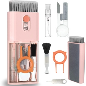 Kit Multifunctional de Curatare Produse Electronice 10in1, Flippy, pentru Laptop, Tastatura, Telefon, Casti, Roz - Img 2