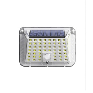Lampa solara de perete Flippy, 90 LED-uri SMD, senzor de miscare, IP65, 1200mAh, material ABS, lumina alb rece, alb - Img 1