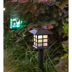 Lampa solara Led pentru gradina, Tip felinar, Flippy, Alb cald - Img 4