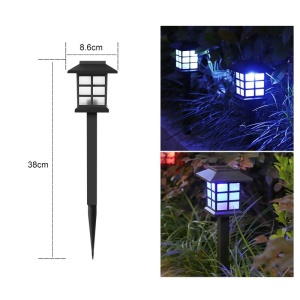 Lampa solara Led pentru gradina, Tip felinar, Flippy, Albastru - Img 5