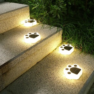 Lampa solara LED, Tip laba de urs, pentru gazon sau gradina, Rezistenta la apa, Flippy, Alb cald - Img 8