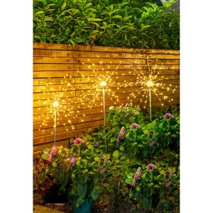 Lampa solara sub forma de artificii, 120 LED-uri, alb cald, Flippy - Img 2
