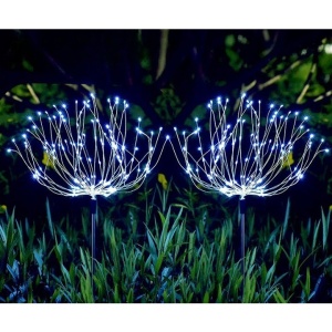 Lampa solara sub forma de artificii, 120 LED-uri, alb rece, Flippy - Img 2
