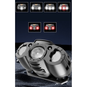 Lanterna LED de Cap, Flippy, cu Suport Inclus, Incarcare USB Tip C, Raza 100-200m, 5W, 6 Trepte de Lumina, 400 mAh, Gri - Img 3
