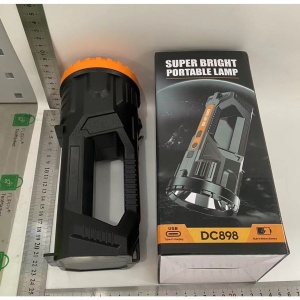 Lanterna LED, Flippy, Incarcare USB, Autonomie 8-24h, 2 Surse de Lumina, Principal si Lateral, Raza Maxima 100-200 m, COB, 5W, 23 x 10 x 10 cm, Galben - Img 2