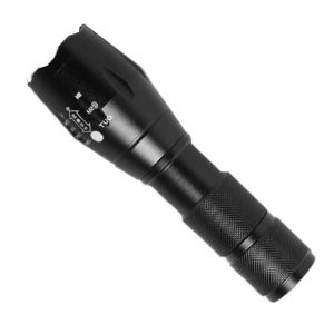 Lanterna Power Bank LED, Flippy, Incarcare USB, Raza 300m, 5W, Model T9 Telescopic 14.7 -15.7 cm, Functie Zoom si Incarcare Telefon, Negru - Img 1