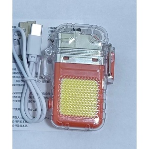 Lanterna Tip Breloc cu Bricheta, Flippy, Impermeabila, 3 Moduri Iluminare, 300 mAh, Incarcare USB-C, COB, Raza de Actiune 50 - 100 m, 7.4 x 4.9 x 1.7 cm, Portocaliu - Img 3