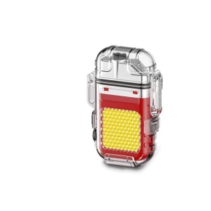 Lanterna Tip Breloc cu Bricheta, Flippy, Impermeabila, 3 Moduri Iluminare, 300 mAh, Incarcare USB-C, COB, Raza de Actiune 50 - 100 m, 7.4 x 4.9 x 1.7 cm, Rosu - Img 4