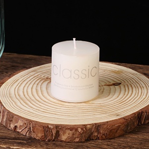 Lumanare Decorativa, Flippy, din Parafina, Cilindrica, Fara Fum si Fara Parfum, 5 x 5 cm, 90 g, Ardere 12h, Ivory Alb - Img 4