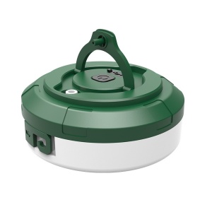 Lumină de camping LED încărcare USB, Flippy, șir colorat, pentru aer liber, cort, Distanta 10 metri, 1800mAH, 10.5x4.3 cm, Alb Verde - Img 1