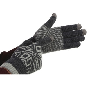 Manusi de Barbat, Flippy, Model Fulg, Functie Touchscreen (ecran tactil), Material Acril Tricotat, Manseta Elastica, Interior Catifelat, Marime Universala, Gri - Img 4