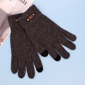 Manusi de Barbat, Flippy, Model Tricotat, Functie Touchscreen (ecran tactil), Material Acril, Manseta Elastica, Interior Catifelat, Marime Universala, Gri - Img 10