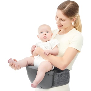 Marsupiu Ergonomic 3in1, Flippy, pentru Bebelusi si Copii, 0-36 Luni, Bretele Reglabile pentru Umar si Sold, Inchidere Catarama, 125x25x14 cm, Gri - Img 7