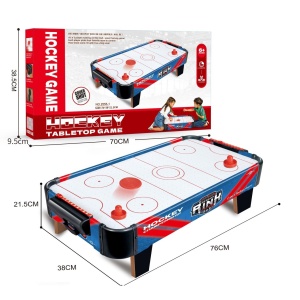 Masa Air Hockey Graffiti cu Picioare Scurte, Flippy, PVC, 2 Pucuri, Tabela Scor, 2 Impingatoare, 76x38x21.5 cm, Albastru - Img 2