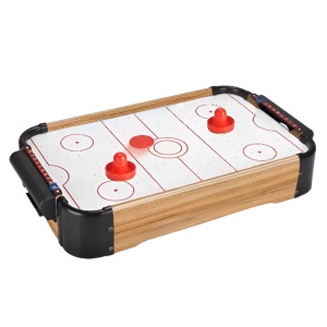 Masa Air Hockey Graffiti fara Picioare, Flippy, Lemn, 2 Pucuri, Tabela Scor, 2 Impingatoare, 57x31x9.5 cm, Maro - Img 1