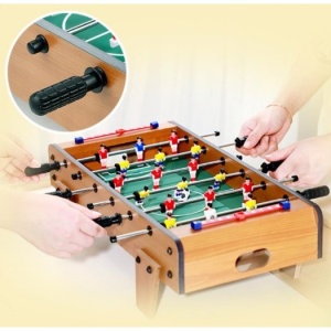 Masa de Fotbal cu Teren si 18 Jucatori Flippy, 6 Manere, cu Tablou pentru Scor, din Metal, Lemn si ABS, 69 x 36.5 x 23 cm, cu Picioare, pentru copii/adulti - Img 7