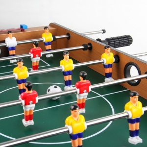 Masa de Fotbal cu Teren si 18 Jucatori Flippy, 6 Manere, cu Tablou pentru Scor, din Metal, Lemn si ABS, 69 x 36.5 x 61 cm, cu Picioare, pentru copii/adulti - Img 6