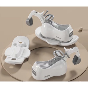 Masina 3 in 1, Flippy, 1-3 Ani, Tip Excavator/Balansoar/Masina Yo Yo, din Plastic, 4 Roti Silentioase, 71.5 x 34 x 39 cm, Alb - Img 4