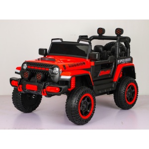 Mașină Electrică pentru Copii, Flippy, Off-Road, Conectare Bluetooth, telecomandă, Tracțiune Integrală, Lumina Intermitenta, Baterie 12V 7Ah, 120x63x68cm, Rosu - Img 2